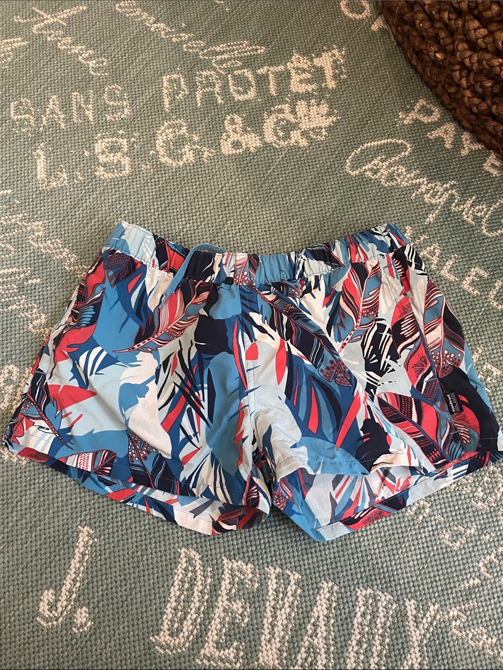 Patagonia Women's Leaf-Print Athletic Shorts
